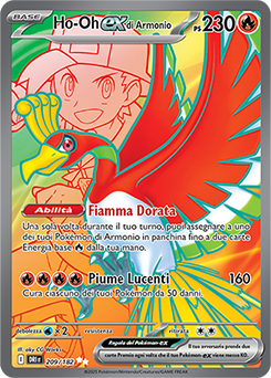 Ho-Oh-ex di Armonio - ultra rara - Near-mint - rivali predestinati - ita - full art