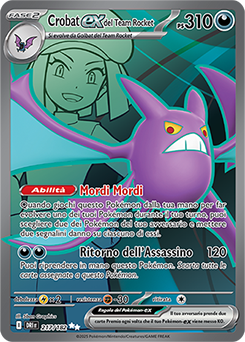 Crobat-ex del Team Rocket - ultra rara - Near-mint - rivali predestinati - ita - full art