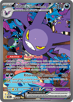 Crobat-ex del Team Rocket - rara ill.speciale - Near-mint - rivali predestinati - ita - full art