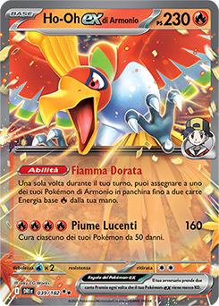 39/182-DRI-Ho-Oh-ex di Armonio - doppia rara - Near-mint - rivali predestinati - ita - special