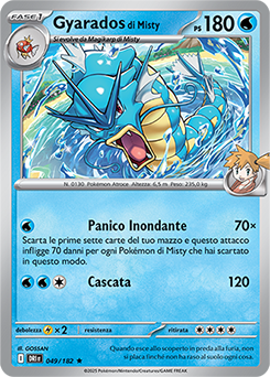 49/182-DRI-Gyarados di Misty - rara h - Near-mint - rivali predestinati - ita - holo
