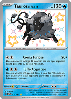 Tauros di Paldea - rara cromo - Near-meat - destino di paldea - ita - special