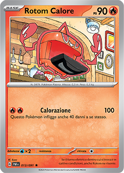Rotom Calore - rara h - Near-meat - destino di paldea - ita - reverse