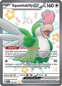 Squawkabilly-ex - ultra rara cromo - Near-meat - destino di paldea - ita - full art