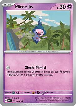 Mime Jr - comune - Near-meat - destino di paldea - ita - reverse