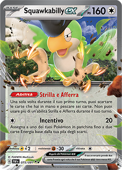 Squawkabilly-ex - doppia rara - Near-meat - destino di paldea - ita - special