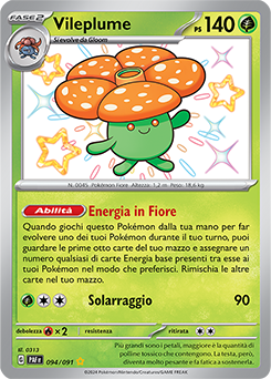 Vileplume - rara cromo - Near-meat - destino di paldea - ita - special