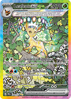Leafeon-ex - ultra rara - Near-mint - evoluzioni prismatiche - ita - full art