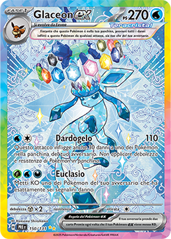 Glaceon-ex - rara ill.speciale - Near-mint - evoluzioni prismatiche - ita - full art