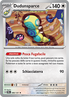 Dudunsparce - rara h - Near-mint - evoluzioni prismatiche - ita - reverse poke ball