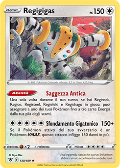 130/189-Regigigas - rara h - Near-meat - lucentezza siderale - ita - reverse