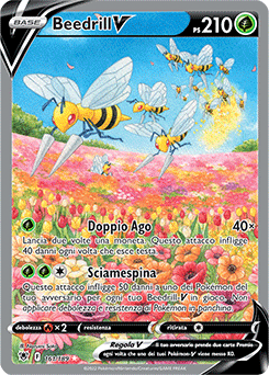 Beedrill-V - ultrara v - Near-meat - lucentezza siderale - ita - full art