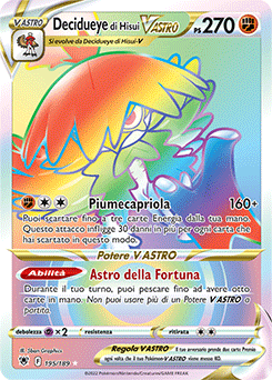 Decidueye di Hisui V ASTRO - rara segreta - Near-meat - lucentezza siderale - ita - full art