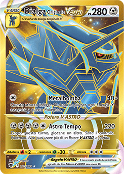 Dialga Originale V ASTRO - rara segreta - Near-meat - lucentezza siderale - ita - full art