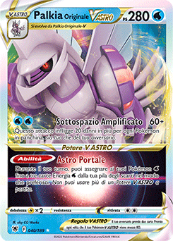 40/189-Palkia Originale-V ASTRO - rara vastro - Near-meat - lucentezza siderale - ita - full art