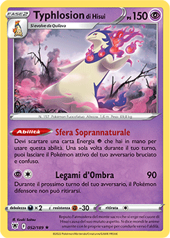 52/189-Typhlosion di Hisui - rara h - Near-meat - lucentezza siderale - ita - Holo