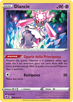 68/189-Diancie - rara h - Near-meat - lucentezza siderale - ita - reverse