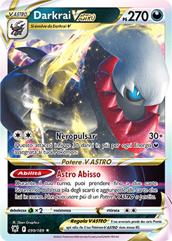 99/189-Darkrai-V ASTRO - rara vastro - Near-meat - lucentezza siderale - ita - full art