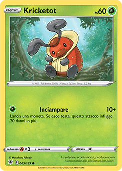 9/189-Kricketot - comune - Near-meat - lucentezza siderale - ita - reverse