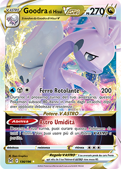 136/196-Goodra di Hisui-V ASTRO - rara v astro - Near-meat - origine perduta - ita - special