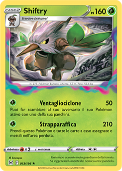 13/196-Shiftry - rara h - Near-meat - origine perduta - ita - reverse