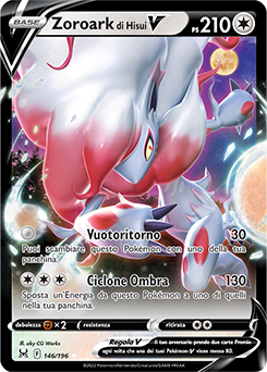 146/196-Zoroark di Hisui-V - rara v - Near-meat - origine perduta - ita - special