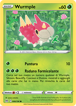 6/196-Wurmple - comune - Near-meat - origine perduta - ita - reverse