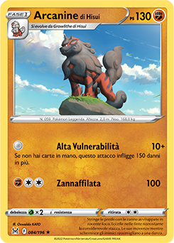 84/196-Arcanine di Hisui - rara h - Near-meat - origine perduta - ita - holo