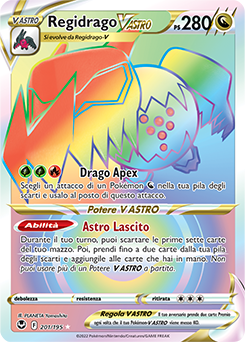 Regidrago V ASTRO - rara segreta - Near-meat - tempesta argentata - ita - full art