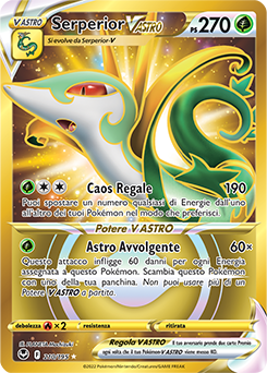 Serperior V ASTRO - rara segreta - Near-meat - tempesta argentata - ita - full art gold