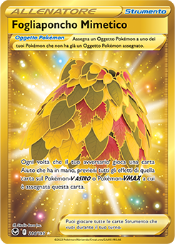 Fogliaponcho Mimetico - rara segreta - Near-meat - tempesta argentata - ita - full art gold