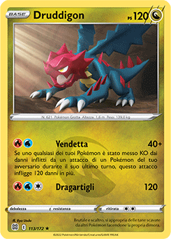 113/172-Druddigon - rara - Near-mint - astri lucenti - ita-reverse
