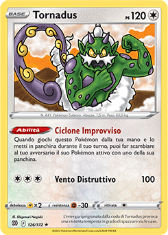 126/172-Tornadus - rara - Near-mint - astri lucenti - ita
