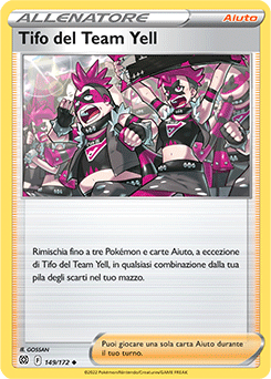 149/172-Tifo del Team Yell - non comune - Near-mint - astri lucenti - ita-reverse