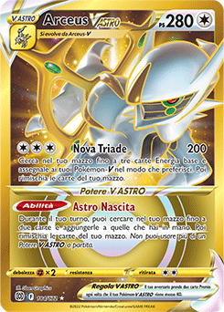 Arceus V ASTRO - segreta vastro - Near-mint - astri lucenti - ita - rara segreta