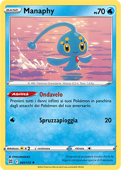 41/172-Manaphy - rara - Near-mint - astri lucenti - ita-reverse