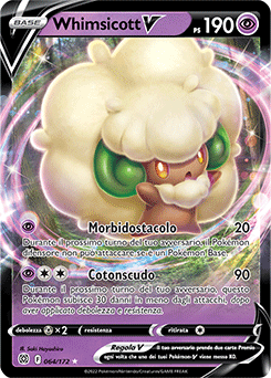 64/172-Whimsicott-V - rara h-v - Near-mint - astri lucenti - ita