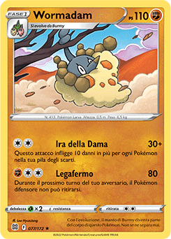 77/172-Wormadam - rara - Near-mint - astri lucenti - ita-reverse