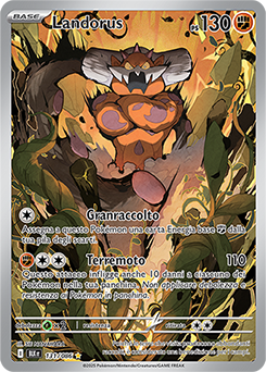 Landorus - rara illustrazione - Near-mint - luce nera - ita - special