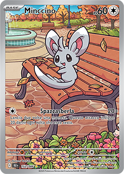 Minccino - rara illustrazione - Near-mint - luce nera - ita - special