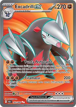Excadrill-ex - ultra rara - Near-mint - luce nera - ita - full art
