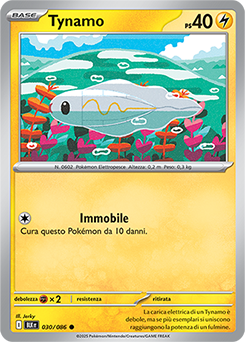 30/086-BLK-Tynamo - comune - Near-mint - luce nera - ita - reverse poke ball
