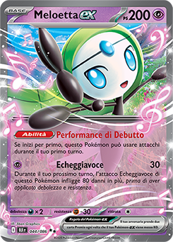 44/086-BLK-Meloetta-ex - doppia rara - Near-mint - luce nera - ita - special