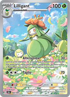 Lilligant - rara illustrazione - Near-mint - luce nera - ita - special