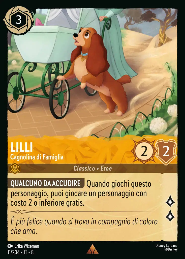 #11	#204	Lilli - Cagnolina di Famiglia-	ambra	-	rara	-foil