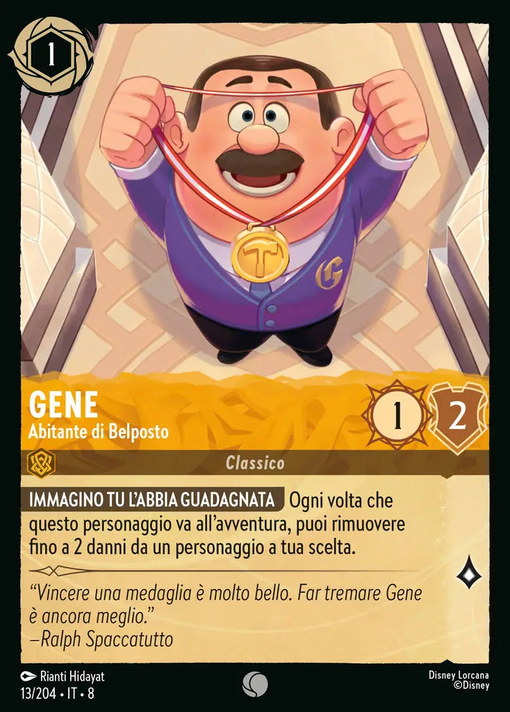 #13	#204	Gene - Abitante di Belposto-	ambra	-	comune	-foil