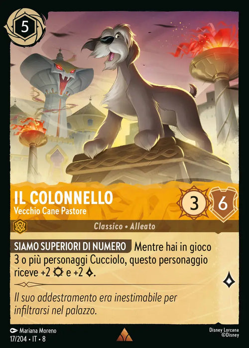 #17	#204	Il Colonnello - Vecchio Cane Pastore-	ambra	-	rara	-foil