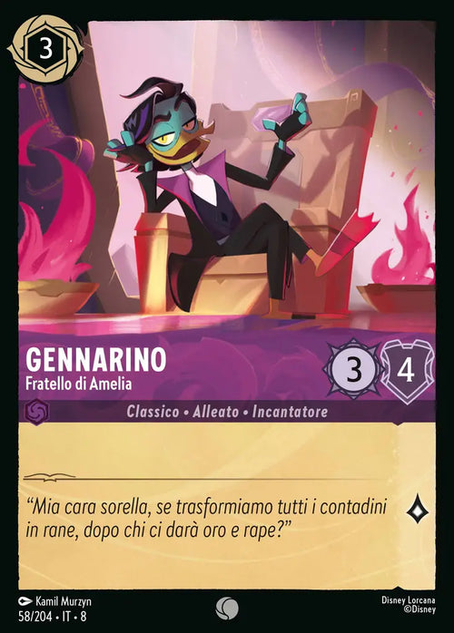 #58	#204	Gennarino - Fratello di Amelia	ametista	-	comune	- foil