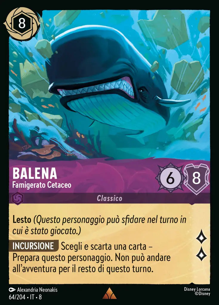 #64	#204	Balena - Famigerato Cetaceo	ametista	-	rara	- foil