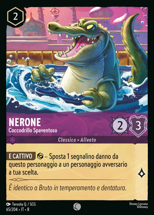 #65	#204	Nerone - Coccodrillo Spaventoso	ametista	-	comune	- foil